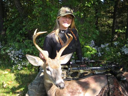 Woman Holding Deer